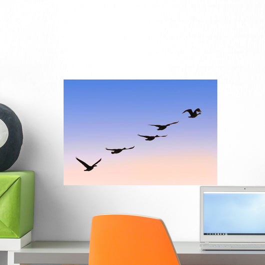 Flock Of Geese Wall Mural
