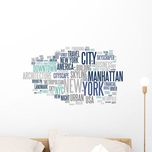 New York - Abstract Postcard Wall Decal