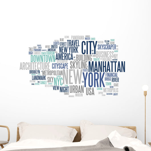 New York - Abstract Postcard Wall Decal