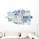 New York - Abstract Postcard Wall Decal