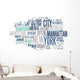 New York - Abstract Postcard Wall Decal