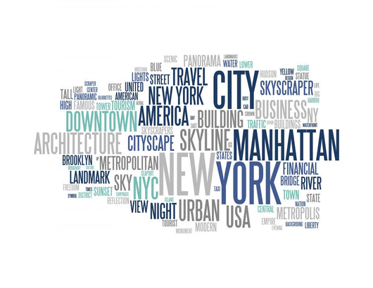 New York - Abstract Postcard Wall Decal