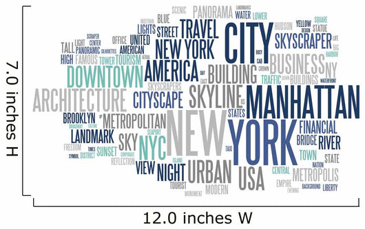 New York - Abstract Postcard Wall Decal