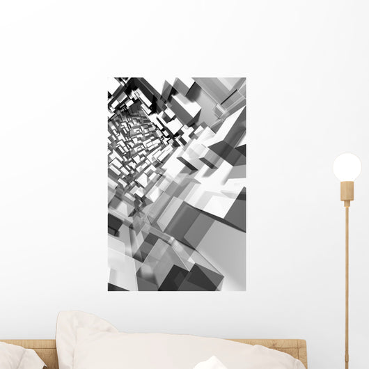 3-D Boxes Wall Mural
