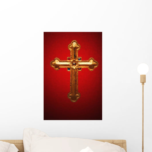 Jeweled Cross Wall Mural