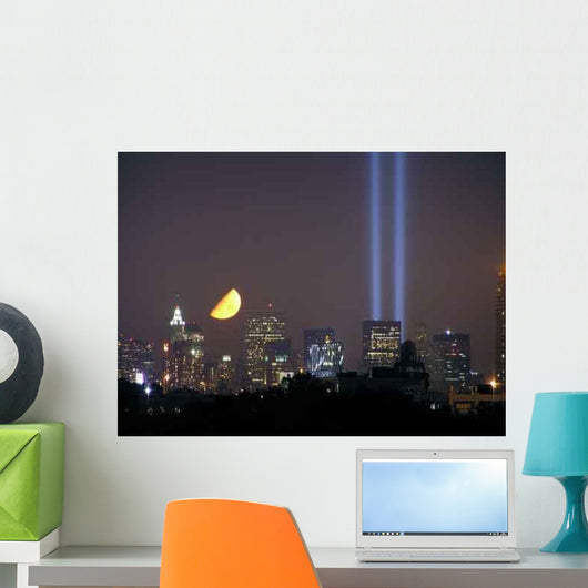 Twin Lights Moonset Wall Decal