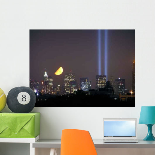 Twin Lights Moonset Wall Decal