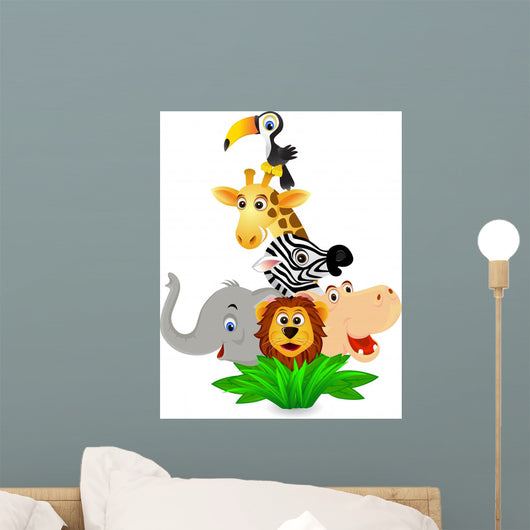 Safari Cartoon Wall Mural