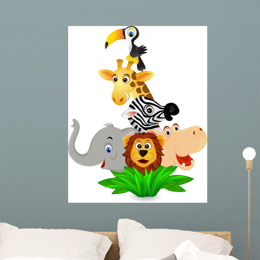 Safari Cartoon Wall Mural