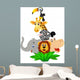 Safari Cartoon Wall Mural