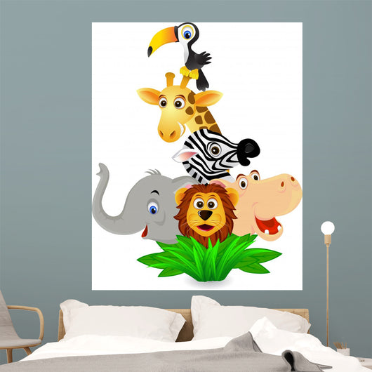 Safari Cartoon Wall Mural