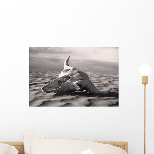 Skull In Desert Wall Mural