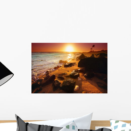 Rocky Shoreline, Hawaii, Usa Wall Mural