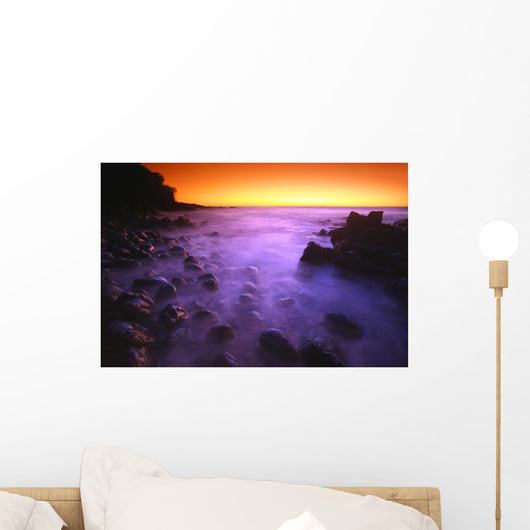 Sunset Over Water, Hawaii, Usa Wall Mural