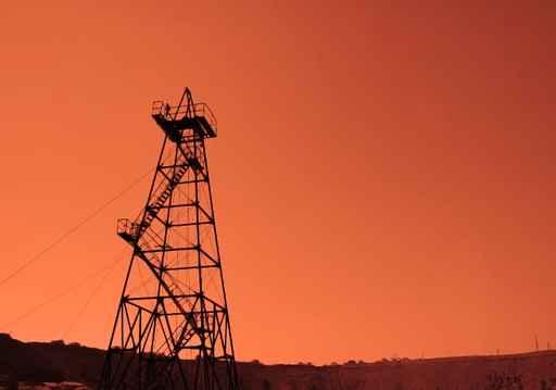 Oil Derrick during Sunset Wall Decal