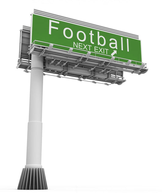 Freeway EXIT Sign football Wall Decal