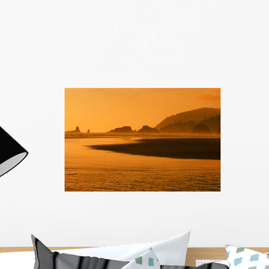 A Body Of Water At Sunset Wall Mural