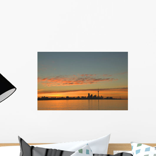 Skyline Of Toronto Against A Beautiful Sunset Wall Mural