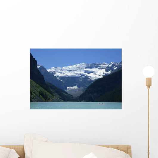 A Mountain Range With A Lake In The Foreground Wall Mural