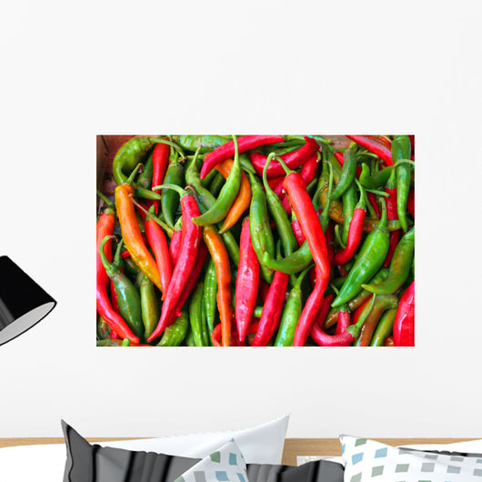 Hot Peppers Wall Mural