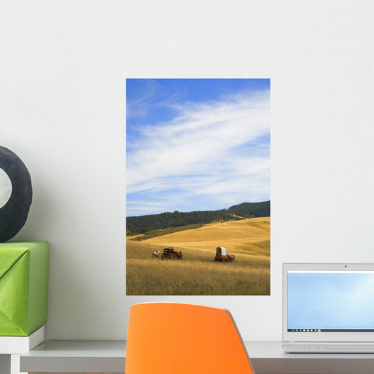 Chuck Wagons Crossing The Prairies Wall Mural
