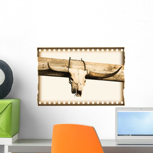 Longhorn Cow Skull Wall Mural