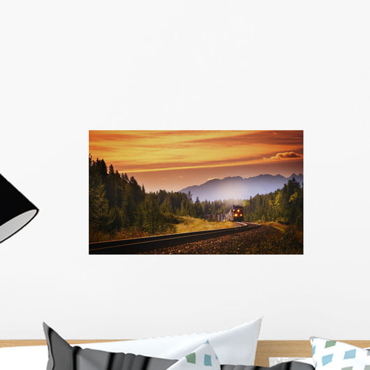 An Oncoming Train Wall Mural