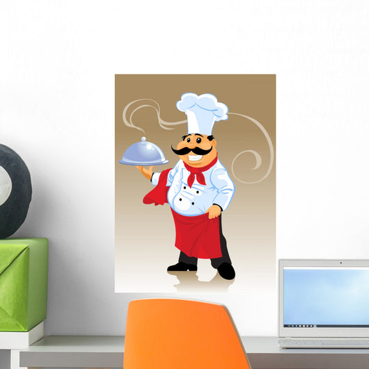 chef cook and plate Wall Mural