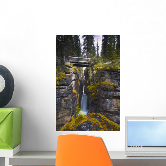 Maligne Canyon Waterfall Wall Mural
