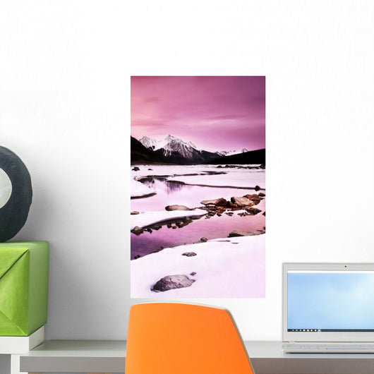 A Winter Mountain Scene Wall Mural