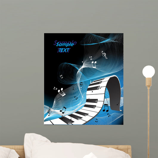 abstract piano keyboard Wall Mural