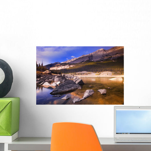 Scenic Mountain Lake, Jasper National Park, Jasper, Alberta, Canada Wall Mural