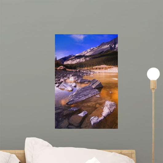 Scenic Mountain Lake, Jasper National Park, Jasper, Alberta, Canada Wall Mural