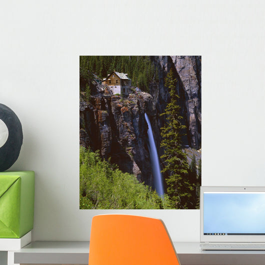 Old Power Station And Bridal Veil Falls Wall Mural