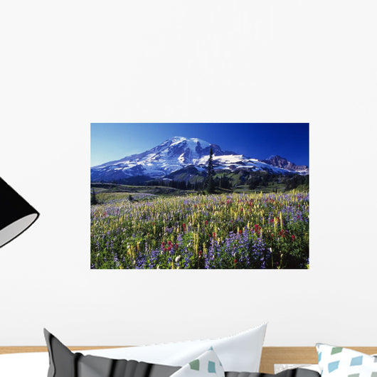 Field Of Blooming Wildflowers Wall Mural