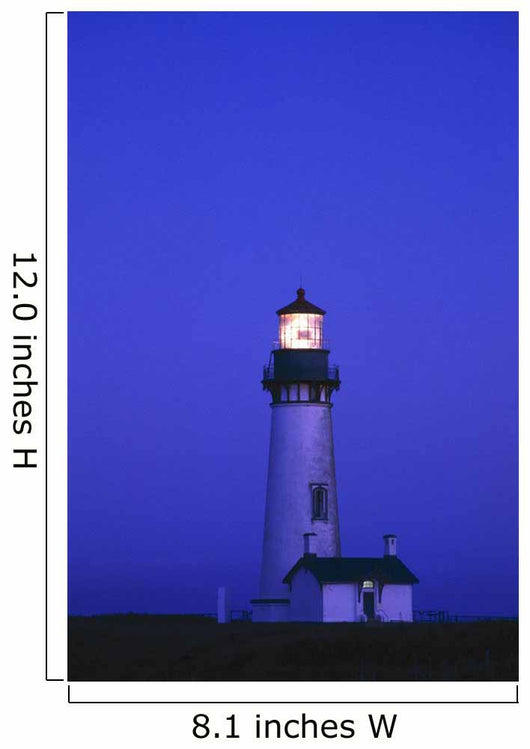 Illuminated Yaquina Head Lighthouse At Dawn Wall Mural