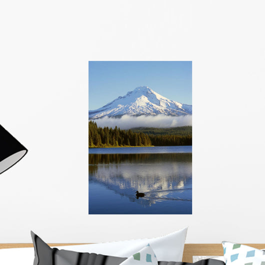 Trillium Lake With Mount Hood Reflection, Mount Hood National Forest Wall Mural