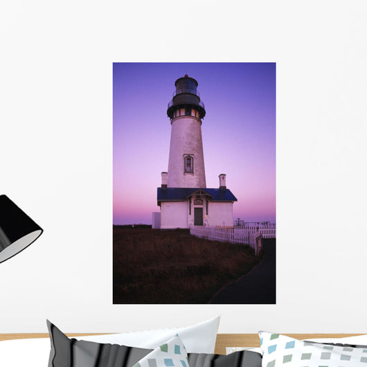 Sunset On Yaquina Head Lighthouse Wall Mural