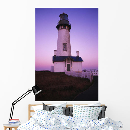 Sunset On Yaquina Head Lighthouse Wall Mural