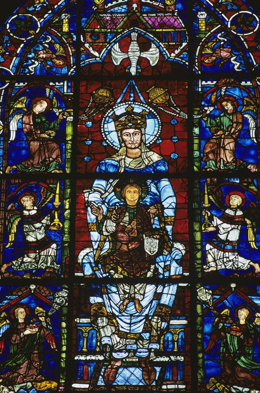 Stained Glass Window In Chartres Cathedral Wall Mural