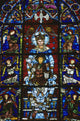 Stained Glass Window In Chartres Cathedral Wall Mural