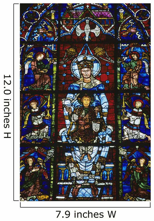 Stained Glass Window In Chartres Cathedral Wall Mural