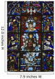 Stained Glass Window In Chartres Cathedral Wall Mural
