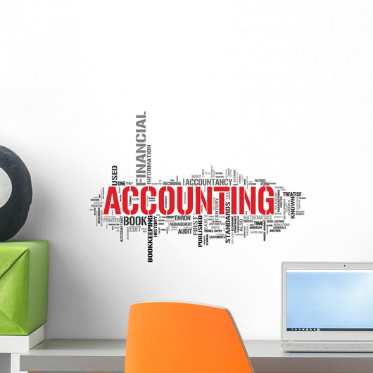 Accounting tag cloud Wall Decal
