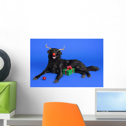 Christmas Dog Wall Mural