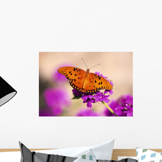 Orange Butterfly Wall Mural