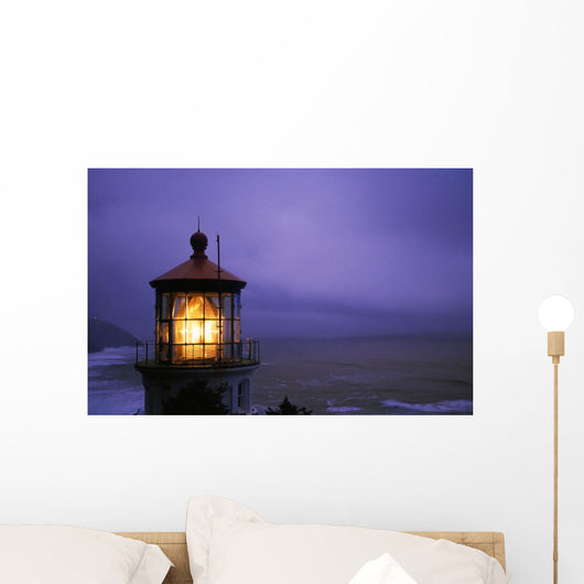 Lighthouse At Heceta Head, Oregon, Usa Wall Mural