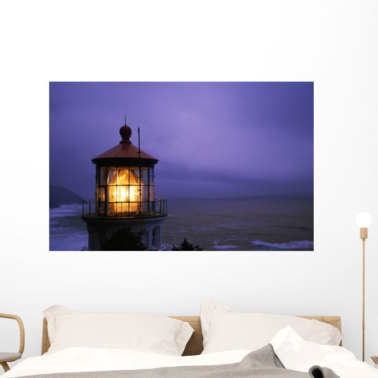 Lighthouse At Heceta Head, Oregon, Usa Wall Mural