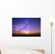 Luminous Sky Behind Distant Lighthouse Wall Mural