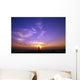 Luminous Sky Behind Distant Lighthouse Wall Mural